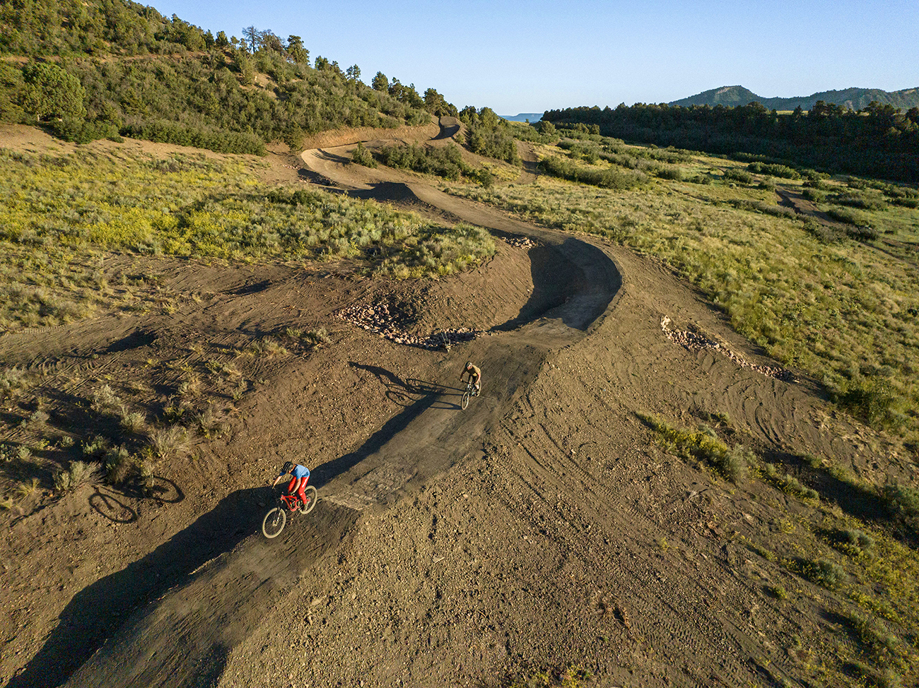 Downhill section of trail